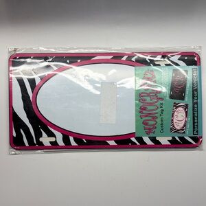 NEW Monogramz Custom Tag Kit Vanity license plate Pink & Black personalize it